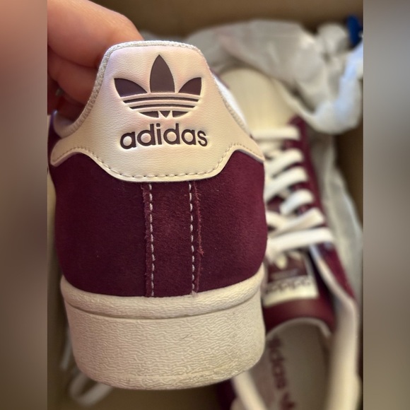 Like new women Adidas Superstar βBurgundyβ β Style IF7676 size 8 ! - Picture 10 of 11